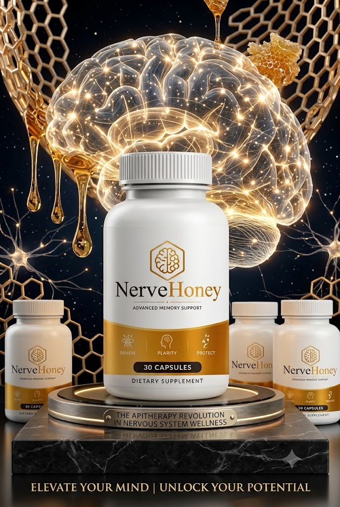 NerveHoney natural daily nerve and wellness support supplement bottle